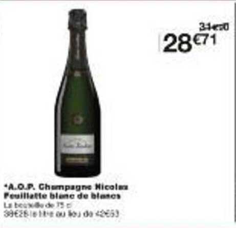 *A.O.P. Champagne Nicolas Feuillatte blanc de blancs