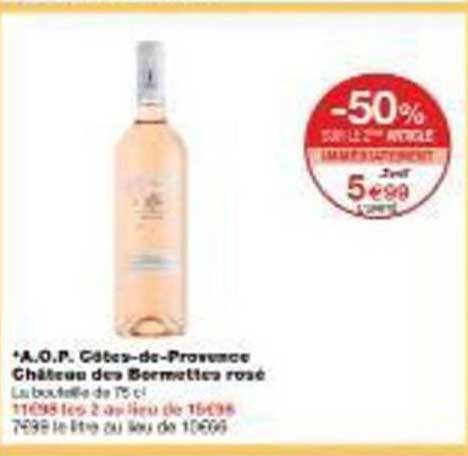 A.O.P. Côtes-de-Provence Château des Bormettes rosé