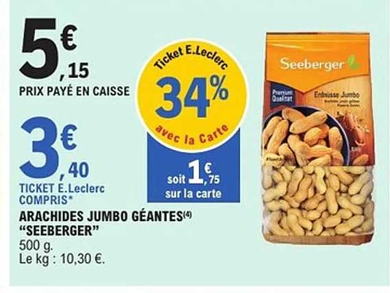 Arachides Jumbo Géantes "Seeberger"