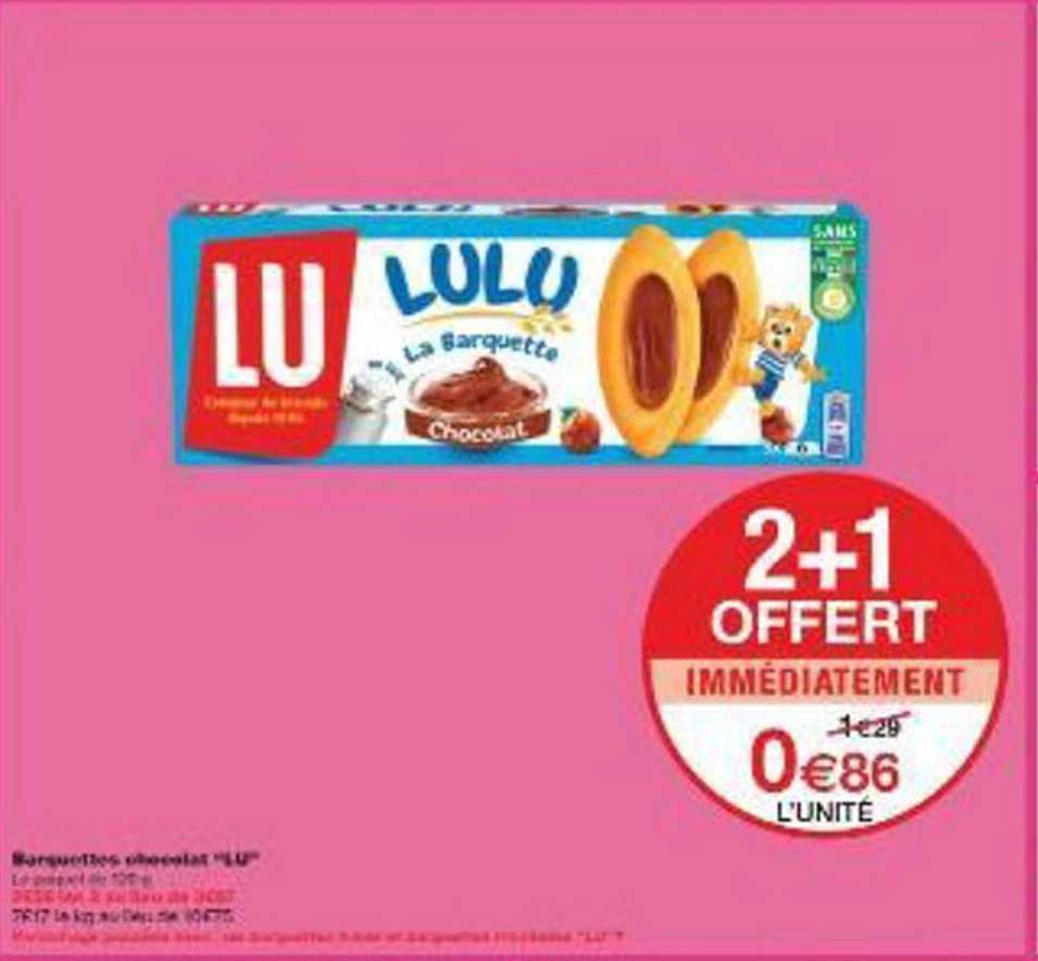 Barquettes chocolat "LU"
