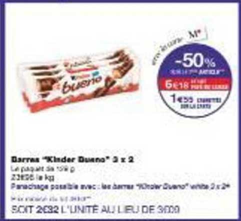 Barres "Kinder Bueno" 3 x 2