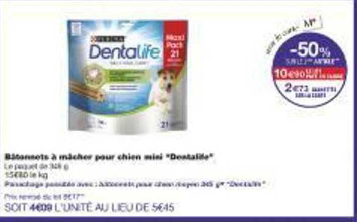 Bâtonnets à mâcher pour chien mini "Dentalife"