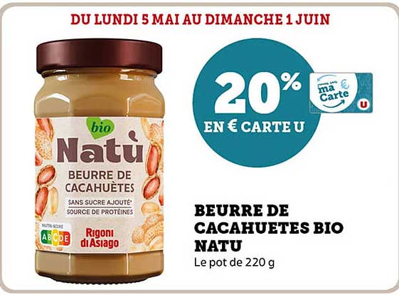 BEURRE DE CACAHUÈTES BIO NATU