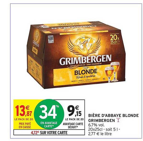 BIÈRE D'ABBAYE BLONDE GRIMBERGEN