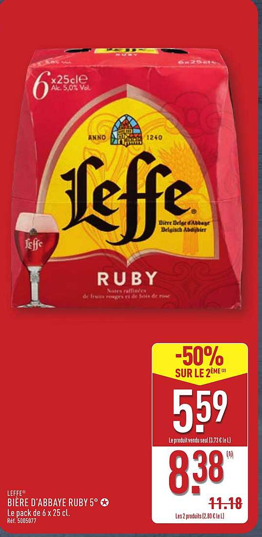 Bière d’Abbaye Ruby 5°