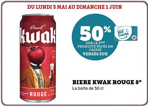 Biere Kwak Rouge 8°