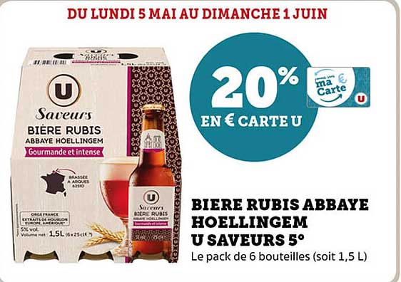 Bière Rubis Abbaye Hoellingenm U Saveurs 5°