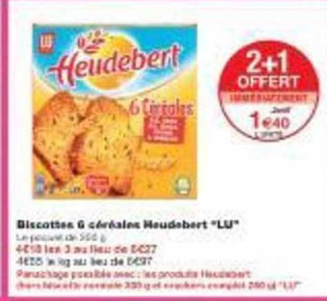 Biscottes 6 céréales Heudebert "LU"