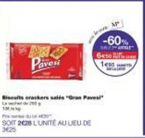 Biscuits crackers salés "Gran Pavese"