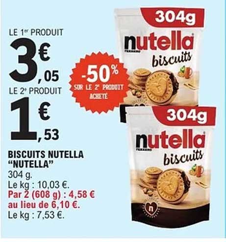 BISCUITS NUTELLA "NUTELLA" 304 g