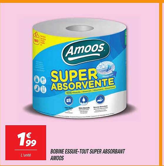 BOBINE ESSUIE-TOUT SUPER ABSORBANT AMOOS