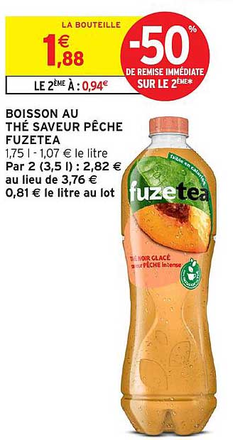 BOISSON AU THÉ SAVEUR PÊCHE FUZETEA