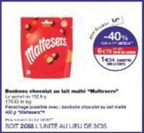 Bonbons chocolat au lait malté 'Maltesers'