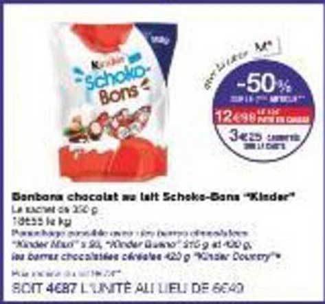 Bonbons chocolat au lait Schoko-Bons Kinder