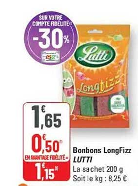 Bonbons LongFizz LUTTI