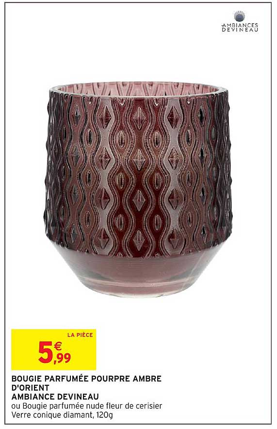 BOUGIE PARFUMÉE POURPRE AMBRE D'ORIENT