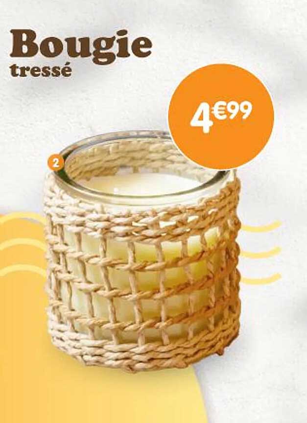 Bougie tressée