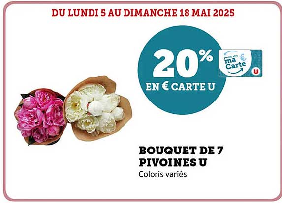 BOUQUET DE 7 PIVOINES U