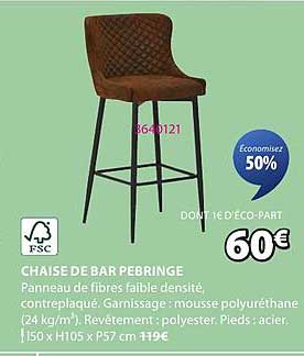 CHAISE DE BAR PEBRINGE