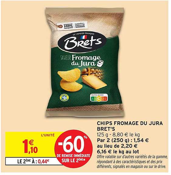 CHIPS FROMAGE DU JURA BRETS