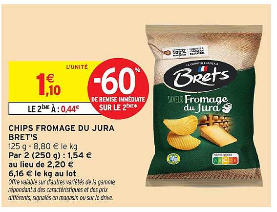 CHIPS FROMAGE DU JURA BRETS