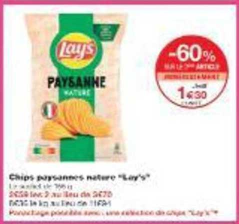 Chips paysannes natures "Lay's"