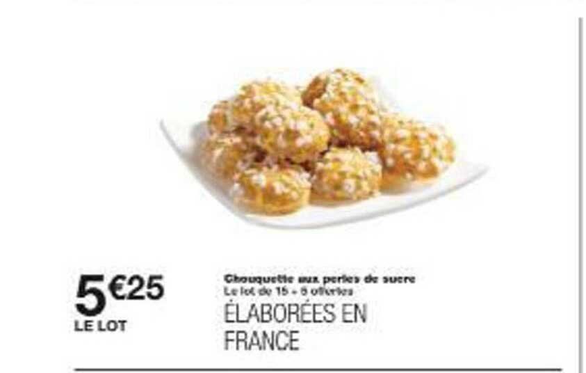 Chouquette aux perles de sucre