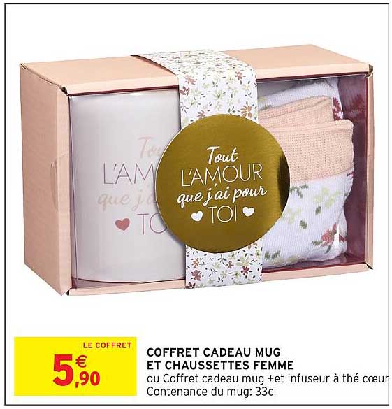 COFFRET CADEAU MUG ET CHAUSSETTES FEMME