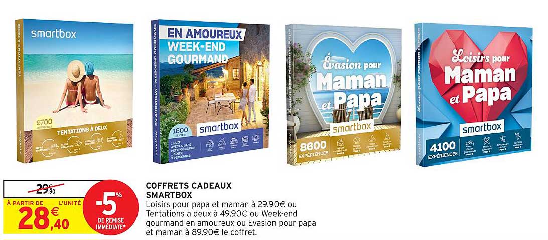 Coffrets Cadeaux Smartbox