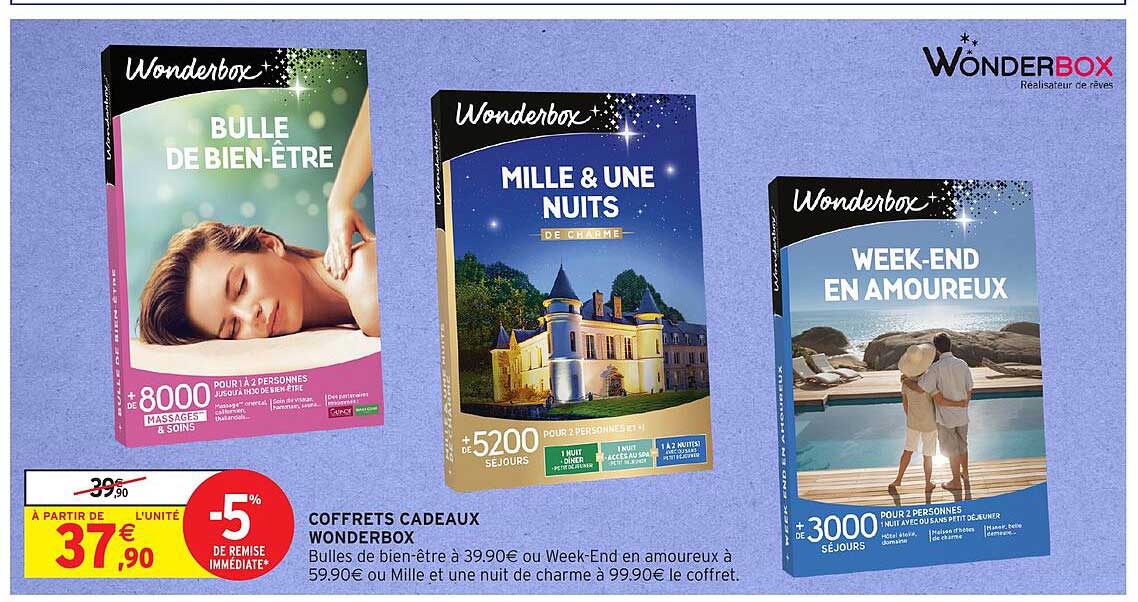 Coffrets Cadeaux Wonderbox