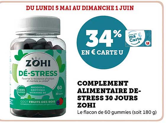 COMPLEMENT ALIMENTAIRE DE-STRESS 30 JOURS ZÖHI