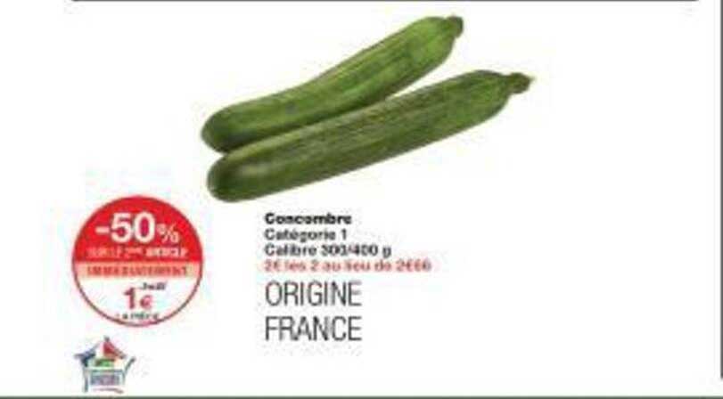 Concombre Catégorie 1