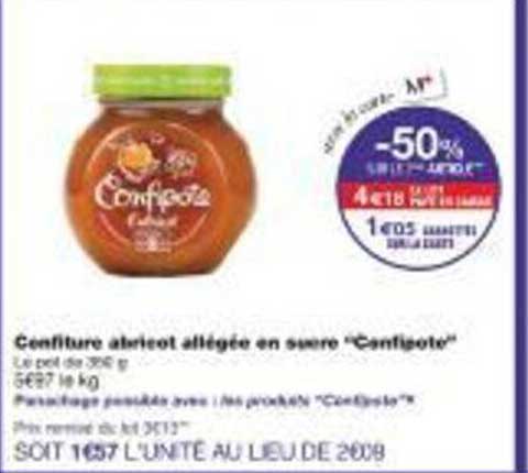 Confiture abricot allégée en sucre "Confit'z"