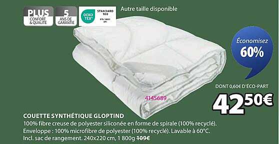 COUETTE SYNTHÉTIQUE GLOPTIND
