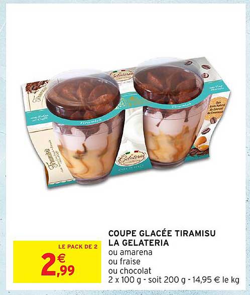 COUPE GLACÉE TIRAMISU LA GELATERIA