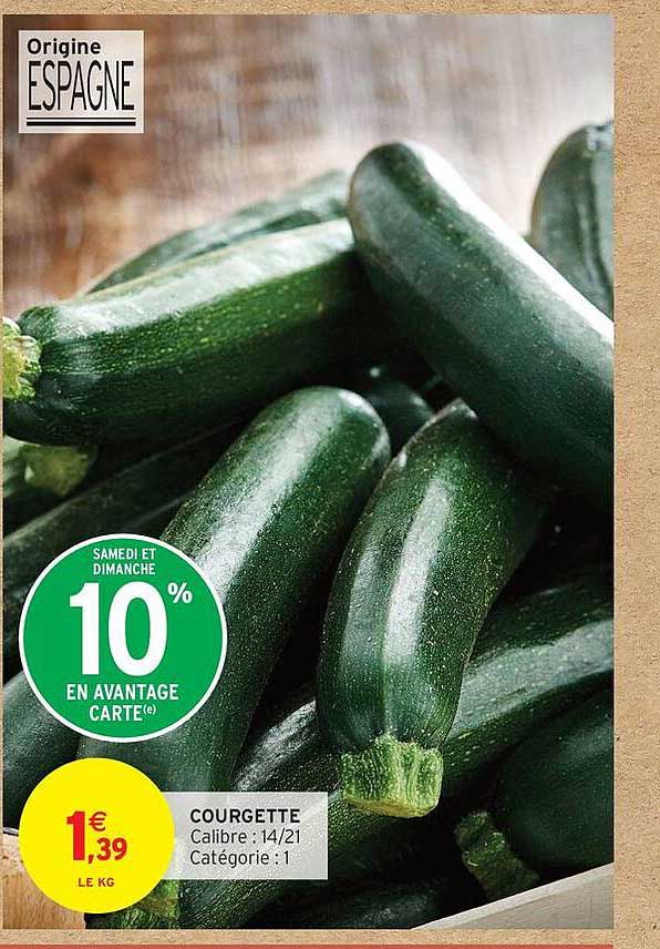 Courgette Calibre : 14/21