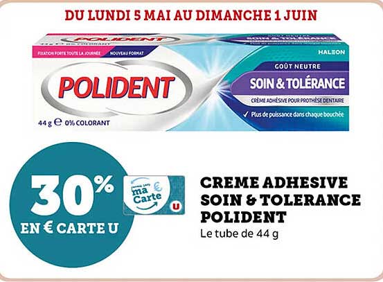 CREME ADHESIVE SOIN & TOLERANCE POLIDENT