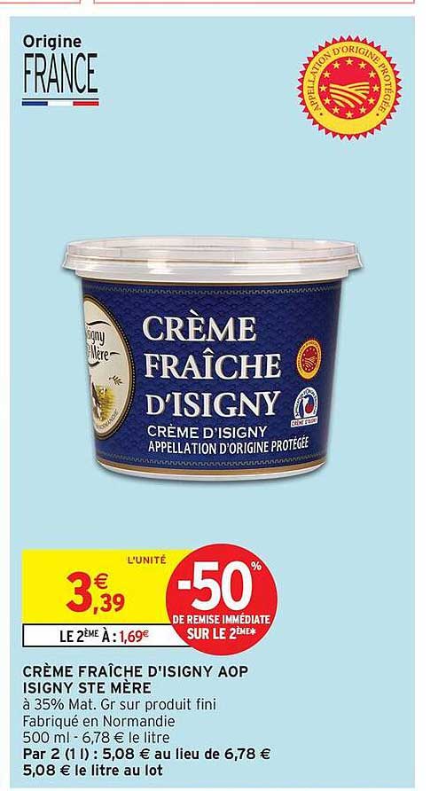 CRÈME FRAÎCHE D'ISIGNY AOP ISIGNY STE MÈRE