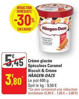 Crème glacée Spéculoos Caramel Biscuit & Crème HÄAGEN-DAZS