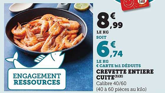 CREVETTE ENTIERE CUITE(3)(E)