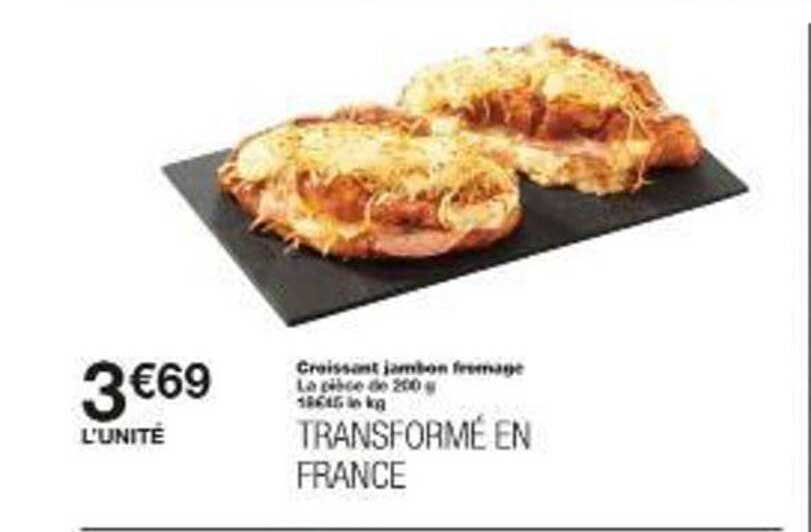 Croissant jambon fromage