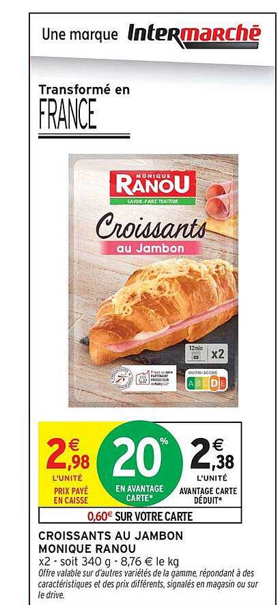 CROISSANTS AU JAMBON MONIQUE RANOU