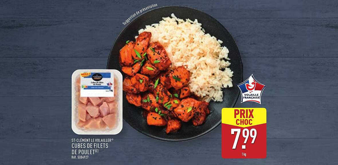 Cubes de filets de poulet