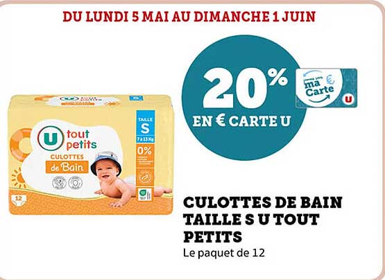 CULOTTES DE BAIN TAILLE S U TOUT PETITS