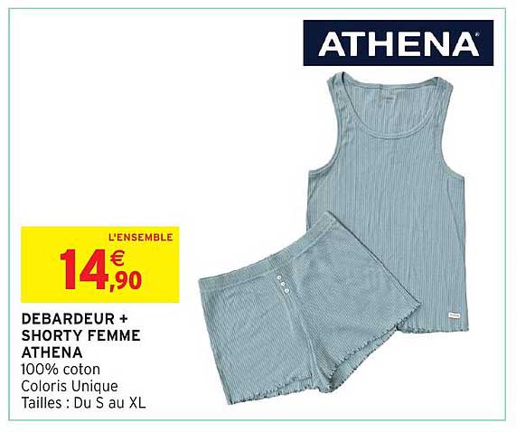 DEBARDEUR + SHORTY FEMME ATHENA