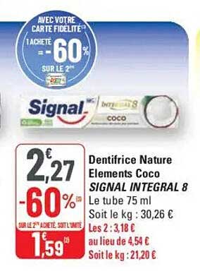 Dentifrice Nature Elements Coco SIGNAL INTEGRAL 8