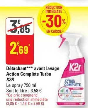 Détachant*** avant lavage Action Complète Turbo K2R