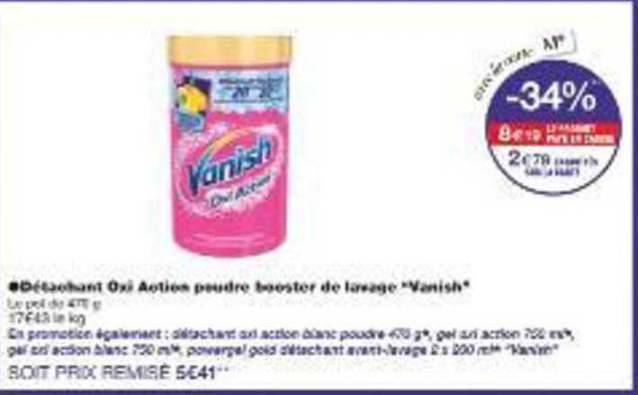 Détachant Oxi Action poudre booster de lavage "Vanish"