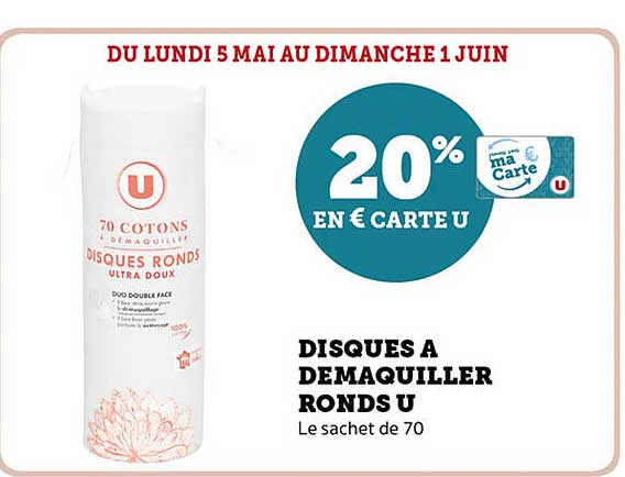 DISQUES A DEMAQUILLER RONDS U