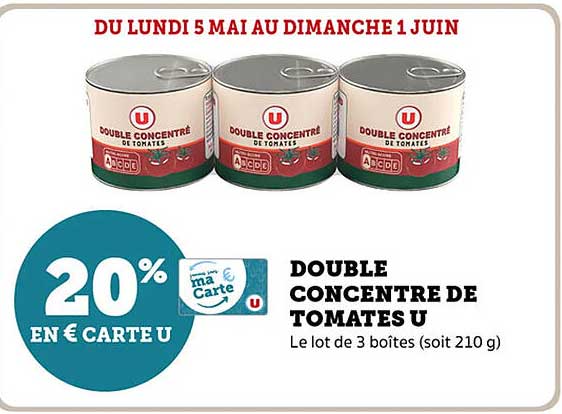DOUBLE CONCENTRÉ DE TOMATES U